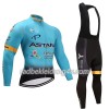 Set Langarmtrikot + Trägerhose Lange 2017 Astana Pro Team Damen N001
